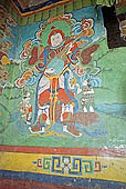 Ladakh - Mulbekh gompa, mural painting of the Guardians of the Four Directions